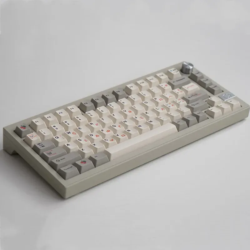 ACCESSOIRES 9009 Clavier gris gris et blanc gris et blanc Keycaps de hauteur joyeuse