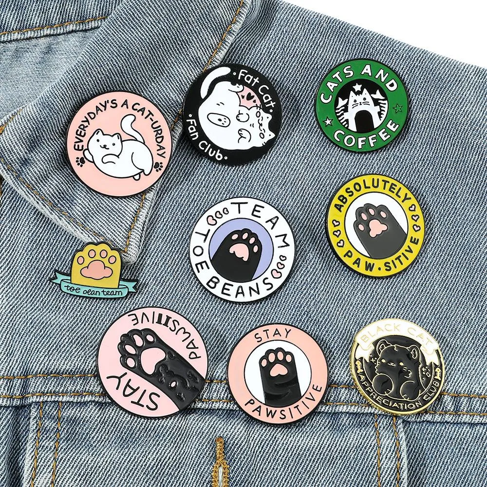 Cat Claw Toe Enamel Pin Cute Anime Movies Games Hard Enamel Pins Collect Metal Cartoon Brooch Backpack Hat Bag Collar Lapel Badges