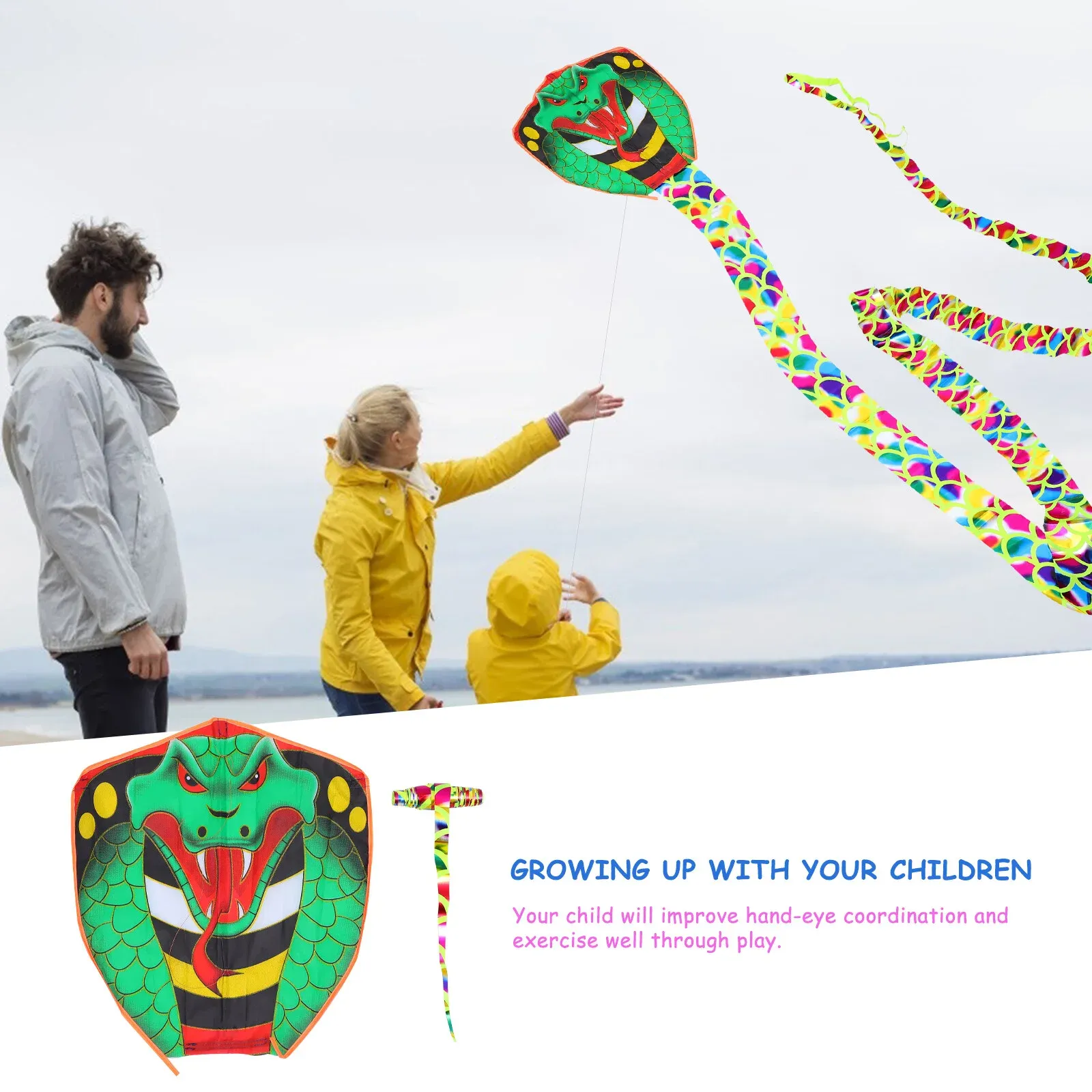 Kite String Animal Modeling Outdoor Sports Beach Adault Toys Serpentine Cloth Child Kids Playset
