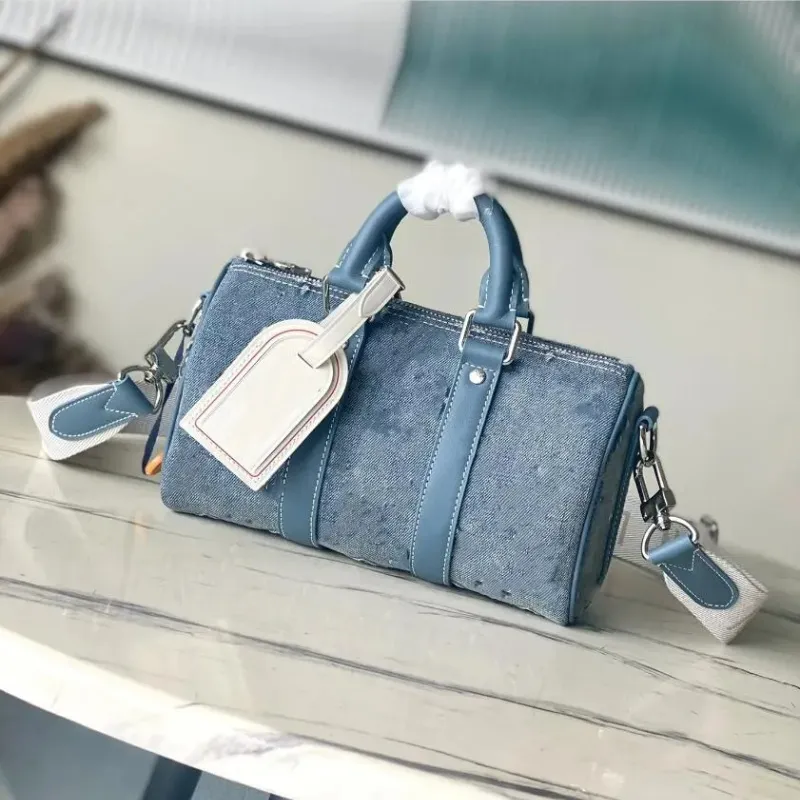 Nieuwe modeontwerper Bag Retro denim tas dames crossbody tas luxe handtas zwerver schoudertas blauwe denim crossbody tas m57790 m24564 reiszakken boodschappentassen