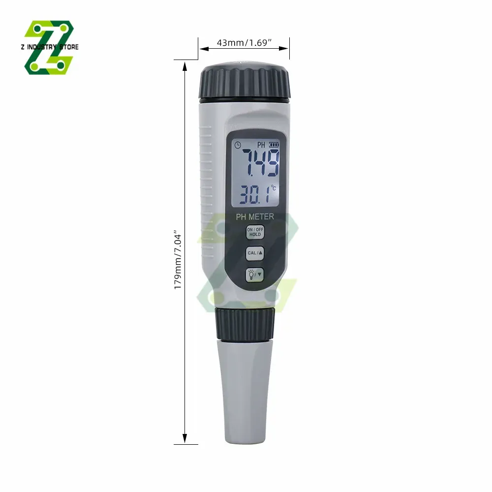 PH818 PH Tester Professional Water Quality Tester Portable Pen Type pH Meter Acidometer for Aquarium Acidimeter Measure