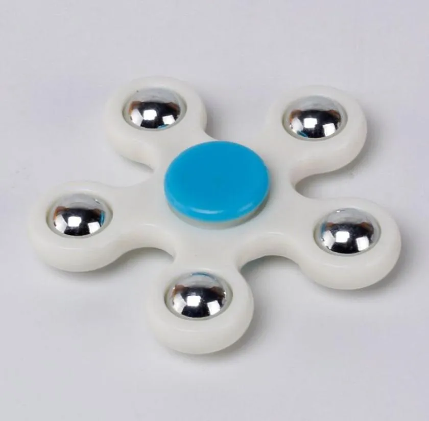 Witte vijfpunten Star Spinner Fidget Toy Hand Spinner Kinderen Volwassenen houden Hands Hands druk Hoge kwaliteit Fidget Toy YH7975650039999