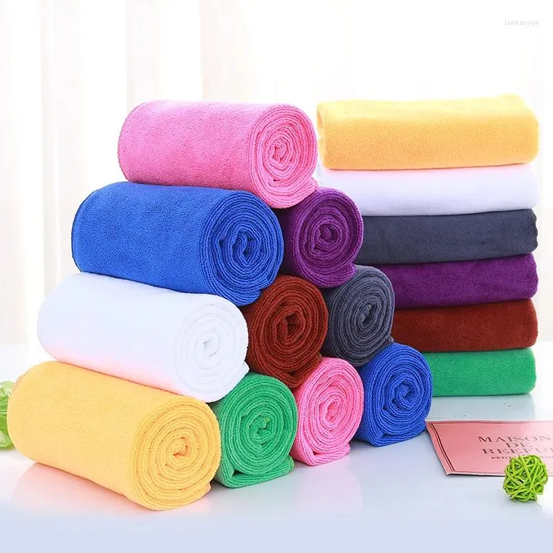 Serviette 5pcs Ensemble de bain en coton serviettes adultes absorbants couleurs de couleur solide visage adapté à la main pour salle de bain