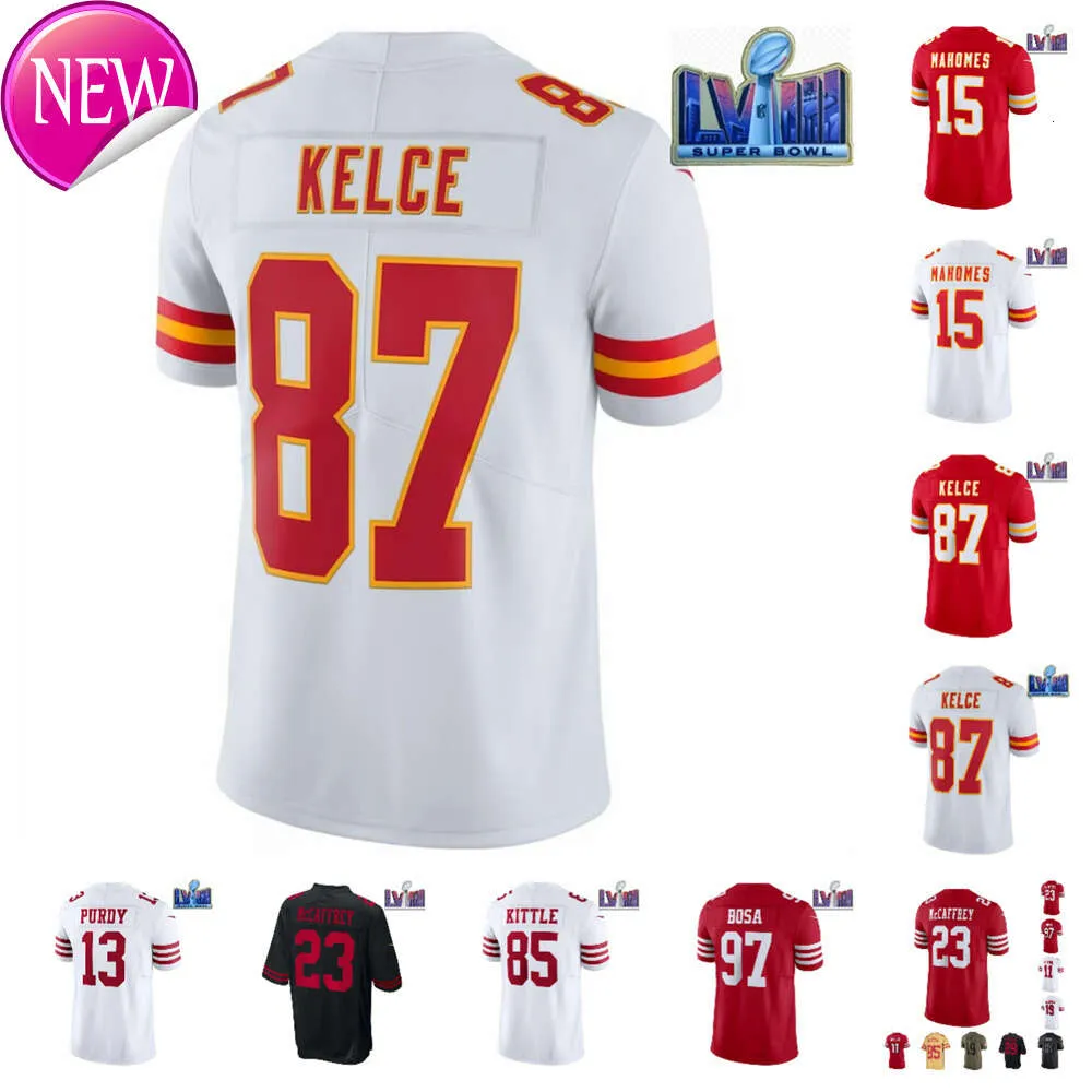 2024 Enfants pour hommes Christian Brock Patrick Purdy George Jersey Vêtements Nick Travis McCaffrey Fred Mahomes Kelce Bosa Kittle Warner Tous les maillots cousus 4xl