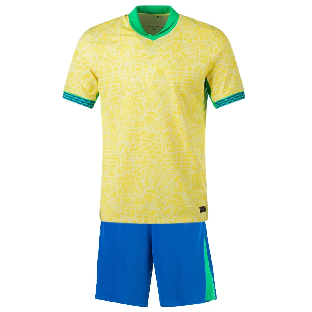 KitsMens Brasil Kit Home Copa América 2024 Camisa Ootball de futebol