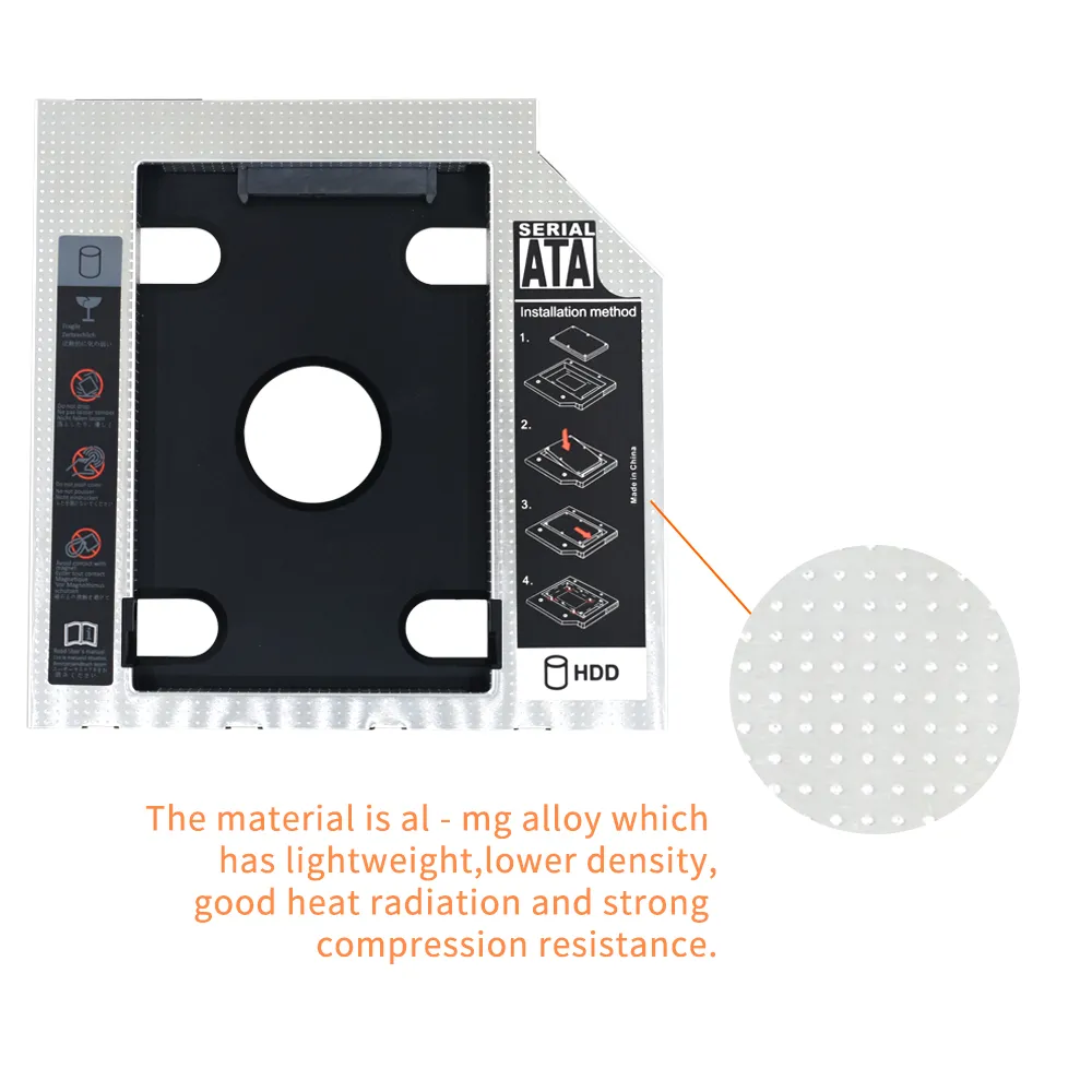 Universal Tishric 9.5mm/12.7mm 2nd Hdd Caddy SATA 3.0 Adapter For 2.5\