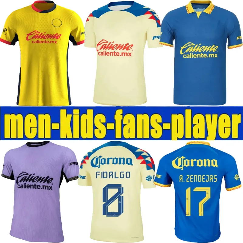 23 24 25 25 Klub Ameryki Koszulki piłkarskie Liga MX Henry J.quinones D. Valdes 3rd A.Zendejas Fidalgo 2023 2024 2025 Home Yellow Away Fan fani Slim Slim