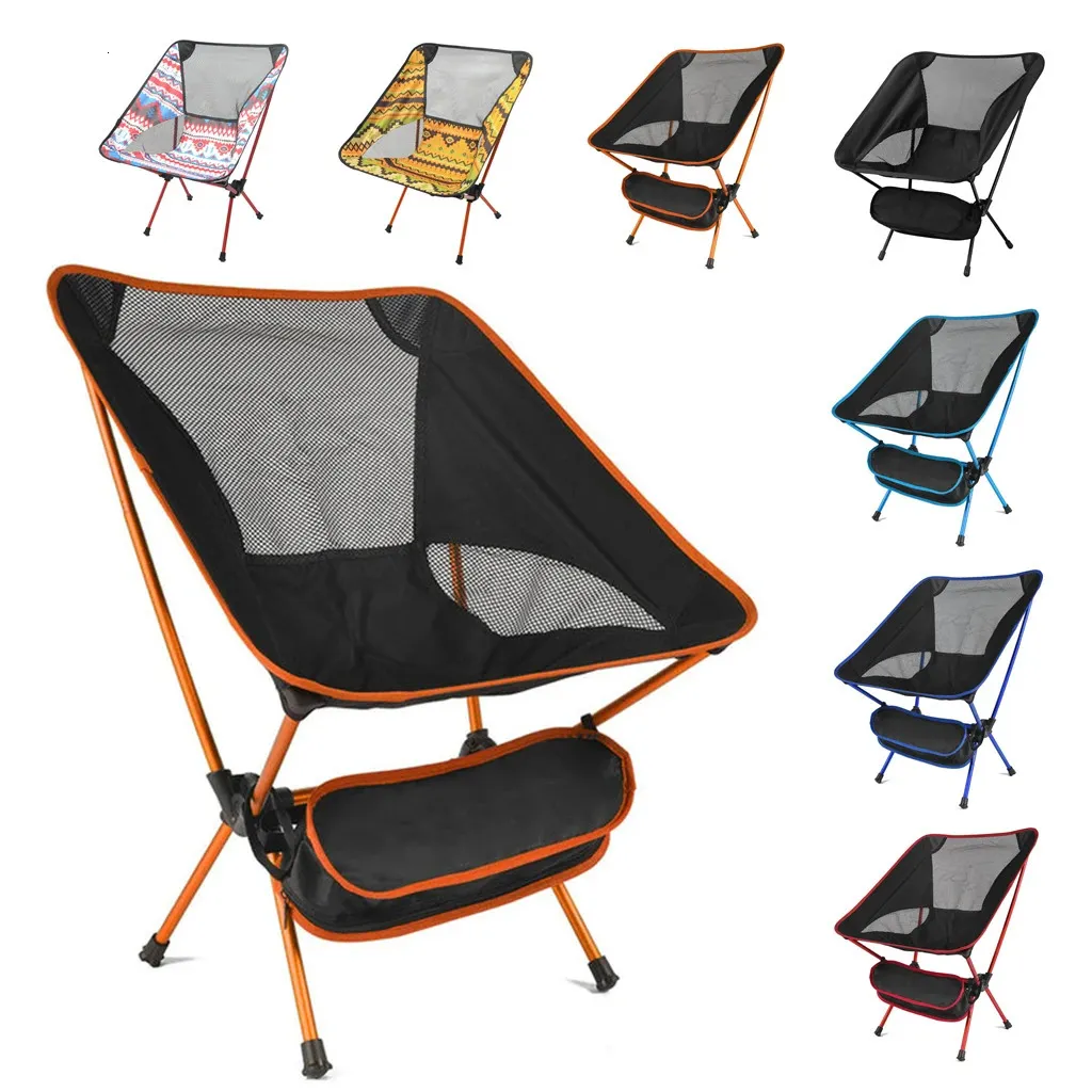 Chaise pliante ultralime haute charge de randonnée extérieure chaises de camping surhard portables pour les outils de pêche au siège de pique-nique plage de voyage 240329