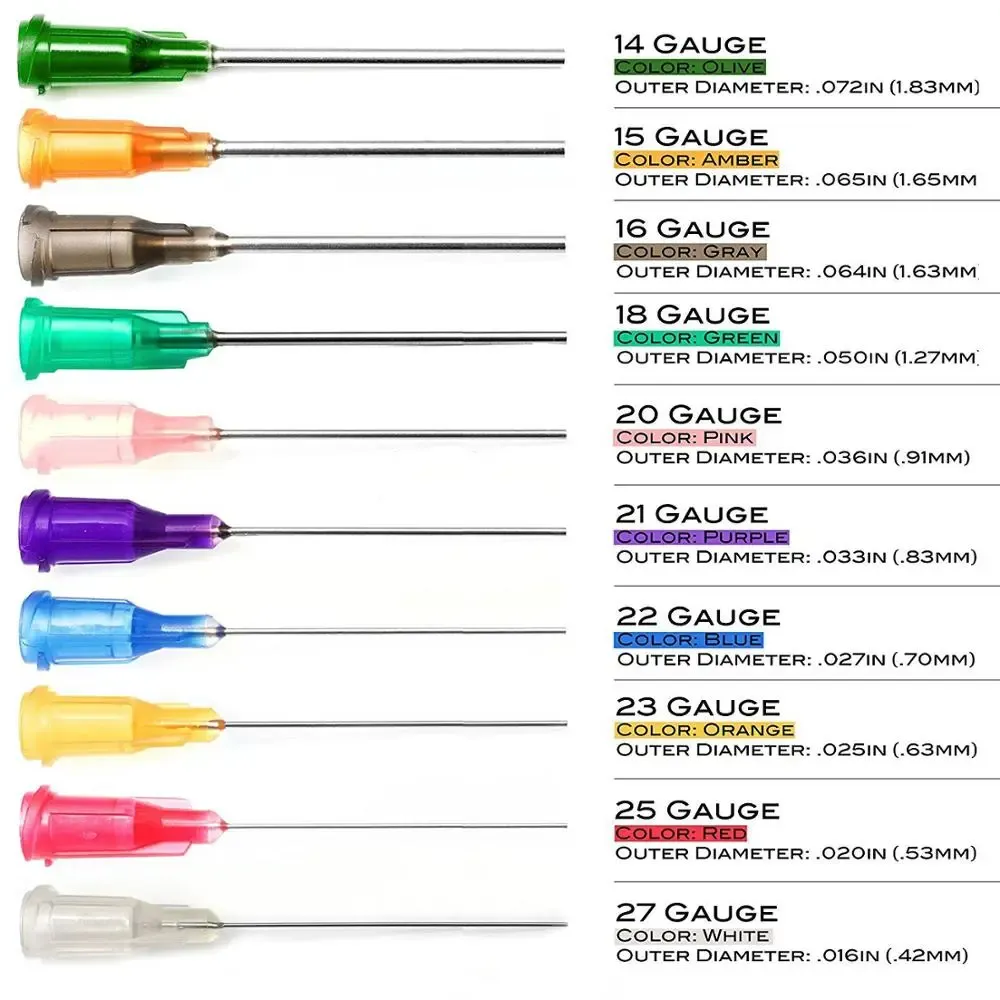 Needles For Injections 100 Pack Disposable 10ml/cc Lab Syringes With ...