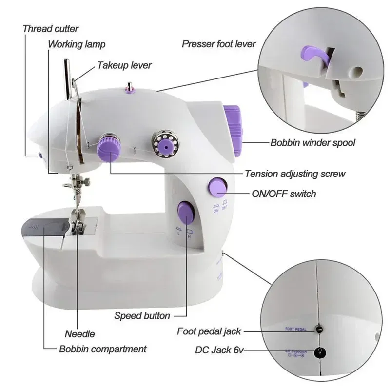 Multifunctional Home Miniature Electric Portable Desktop Sewing Hand Machine Sewing Machine Mini Sewing Machine Mini Portable