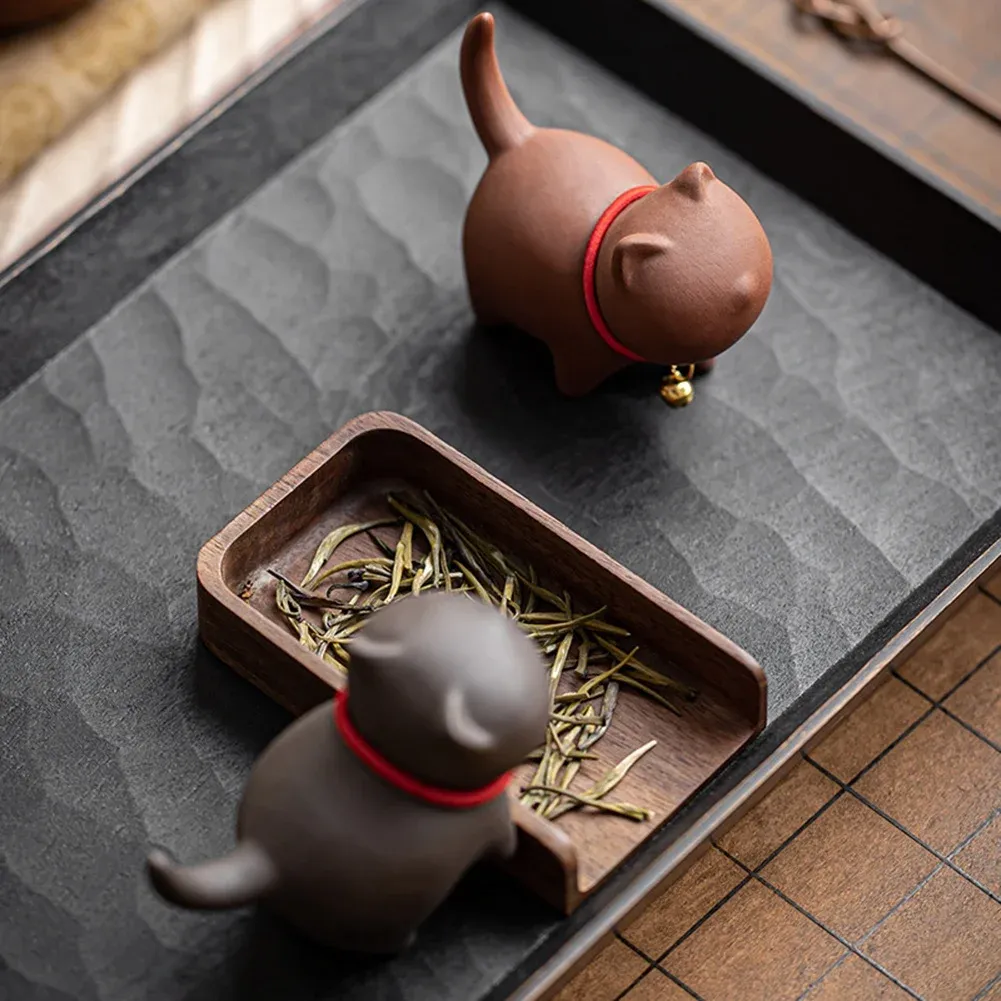 Niedliche Katze Tea Haustiere Keramik Tee Set Accessoires für Wohnkultur Teekunst Dekorationen Kätzchen Teebiefe