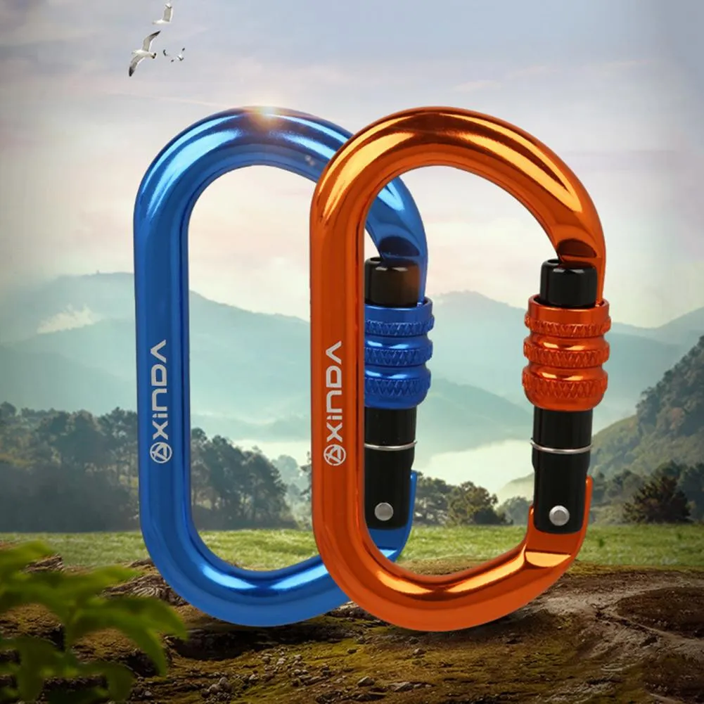 Karabiner beklimmen sterke lagercapaciteit Veiligheidslot Legering Steel O-Type Automatische Master Carabiner Mountaineer Equipment