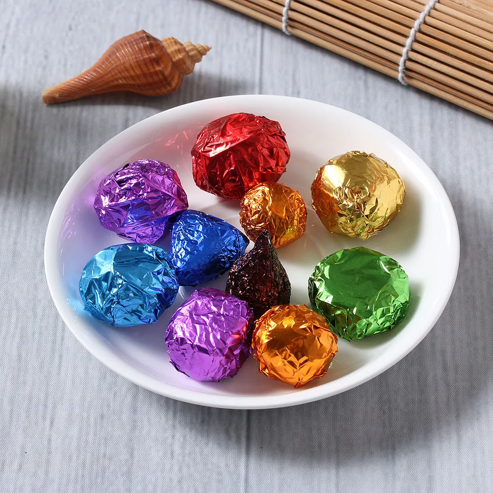 Fresh Candy Wrapper DIY Sweet Wrappers 600-Piece Aluminum Foil Candy Wrappers - 6 Colors ...