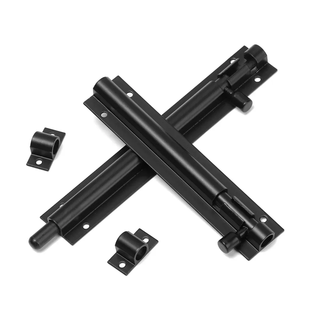 2/3/4/5/6/8inch Black Silver Barrel Bolt Aluminum Alloy Door Latch Hardware for Gate Safety Door Bolt Latch Lock Home Hardware