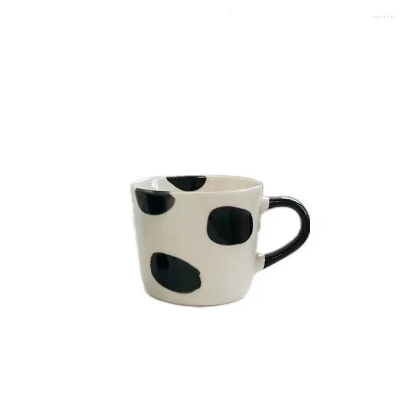 Mugs Personality Sesame Dot Cow Lovely Simple Couple Ceramic Mug Drink Milk Breakfast