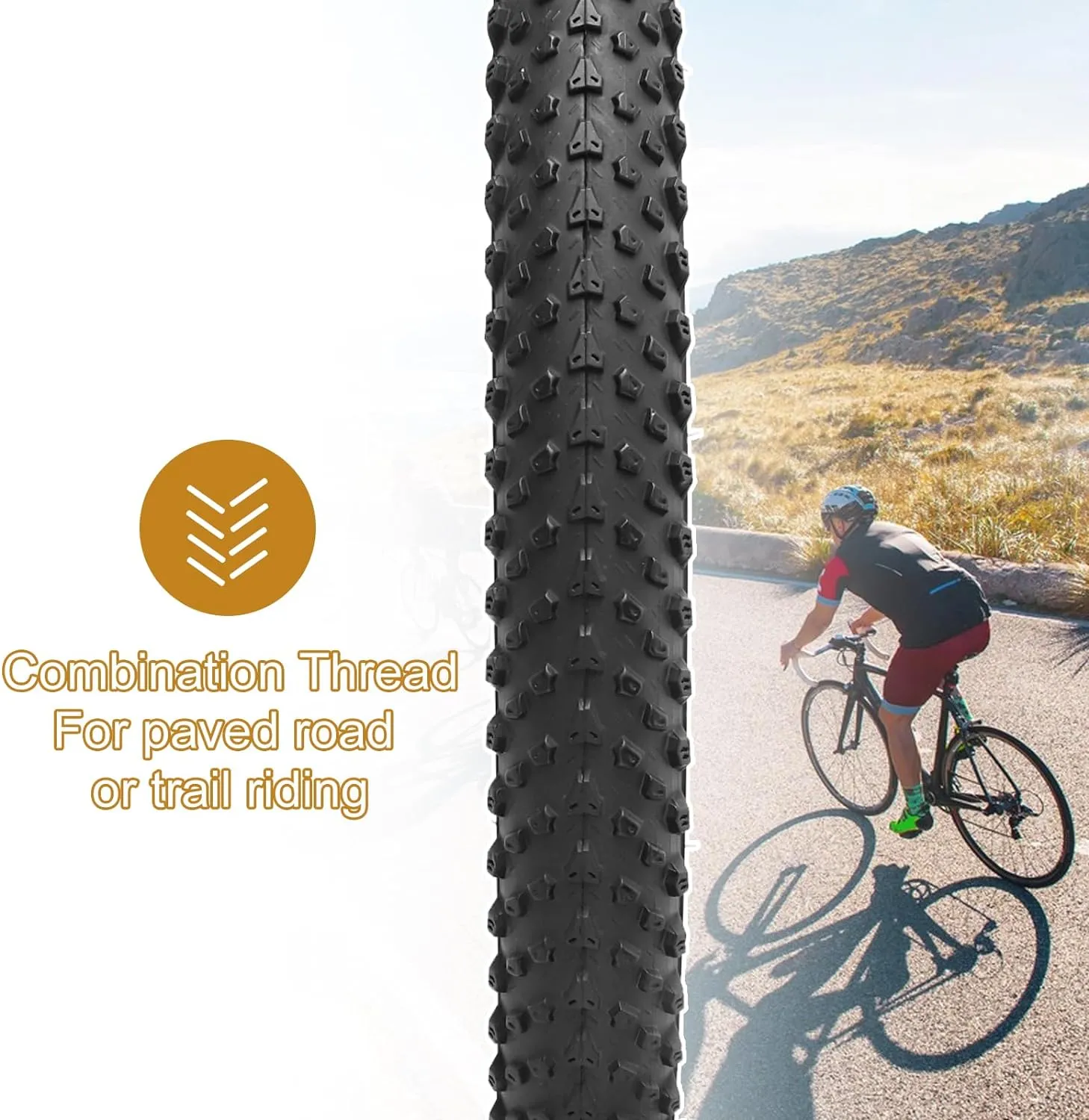 ZUKKA Set 2 Pneumatici Pieghevoli Per Bici 24x1.75 - Con Leve, Per Mountain Bike E Bimbi