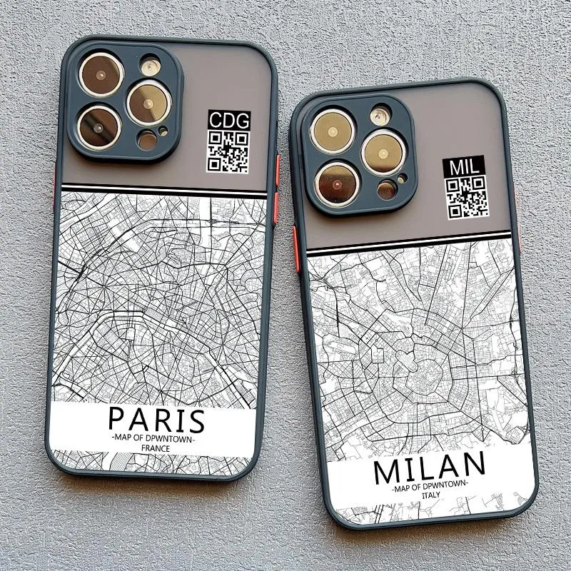 INS Travel Country Sketch City City Map Phone Case for iPhone8