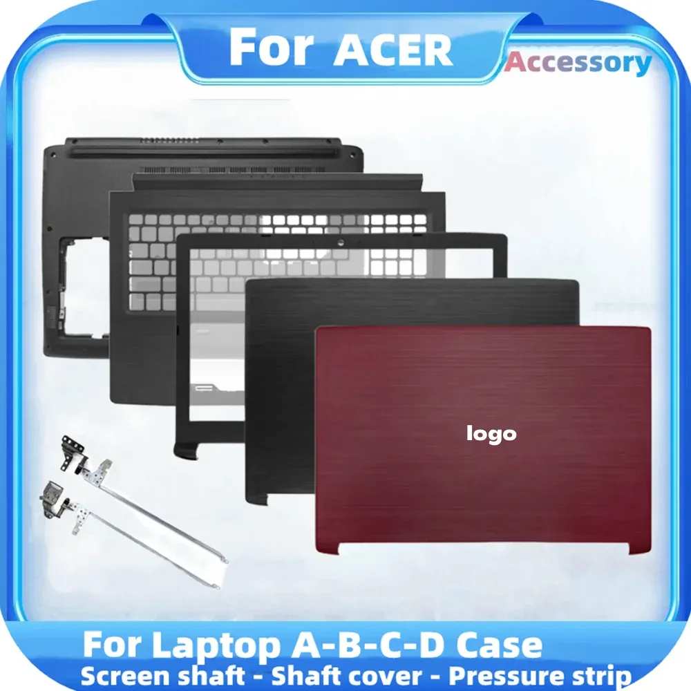 Casi Case Nuovo coperchio posteriore LCD per laptop per Acer Aspire 5 A51551 A51551G A51541 A51541G Coperchio/cerniere della cornice anteriore/Palmrest Cover superiore