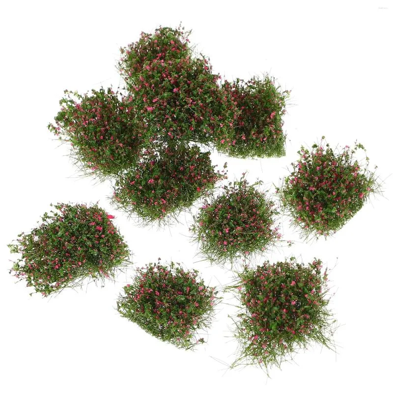 Decoratieve bloemen 10 PCS ORNAMENT MINIATUUR Gras Clusters Handmatig eenvoudig schoon gazon decor plastic naptha