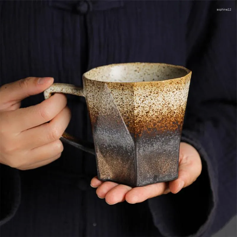 Tassen Japanische Keramik Kaffeetasse kreative Büro Tasse Kiln Stoare Cups Getränkeübung Küche Essbar Hausgarten Garten