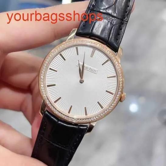 Top AP Wristwatch Mens Automatic Automatic Mechanical Watch 41mm 18k Rose Gold Original Watch Watch Back شفاف 15182or.zz.a102cr.01