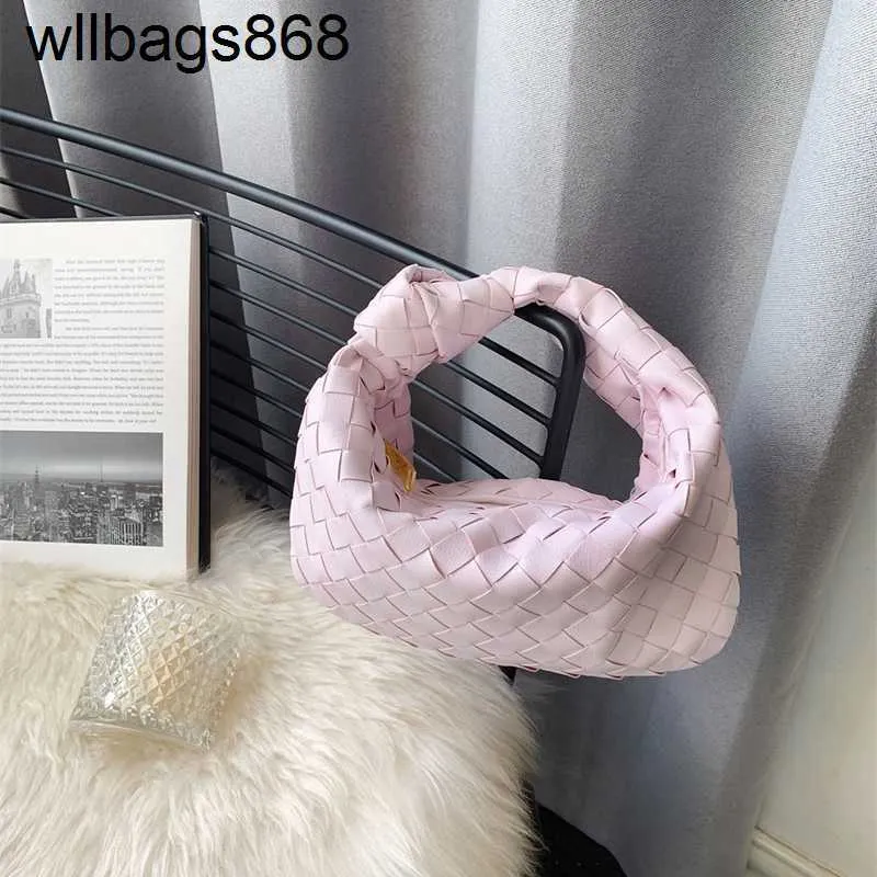 Designer jodie annodati Bottegnetass borse da borse in tessuto in tessuto da donna viola sacca di nuvole pieghettate estate