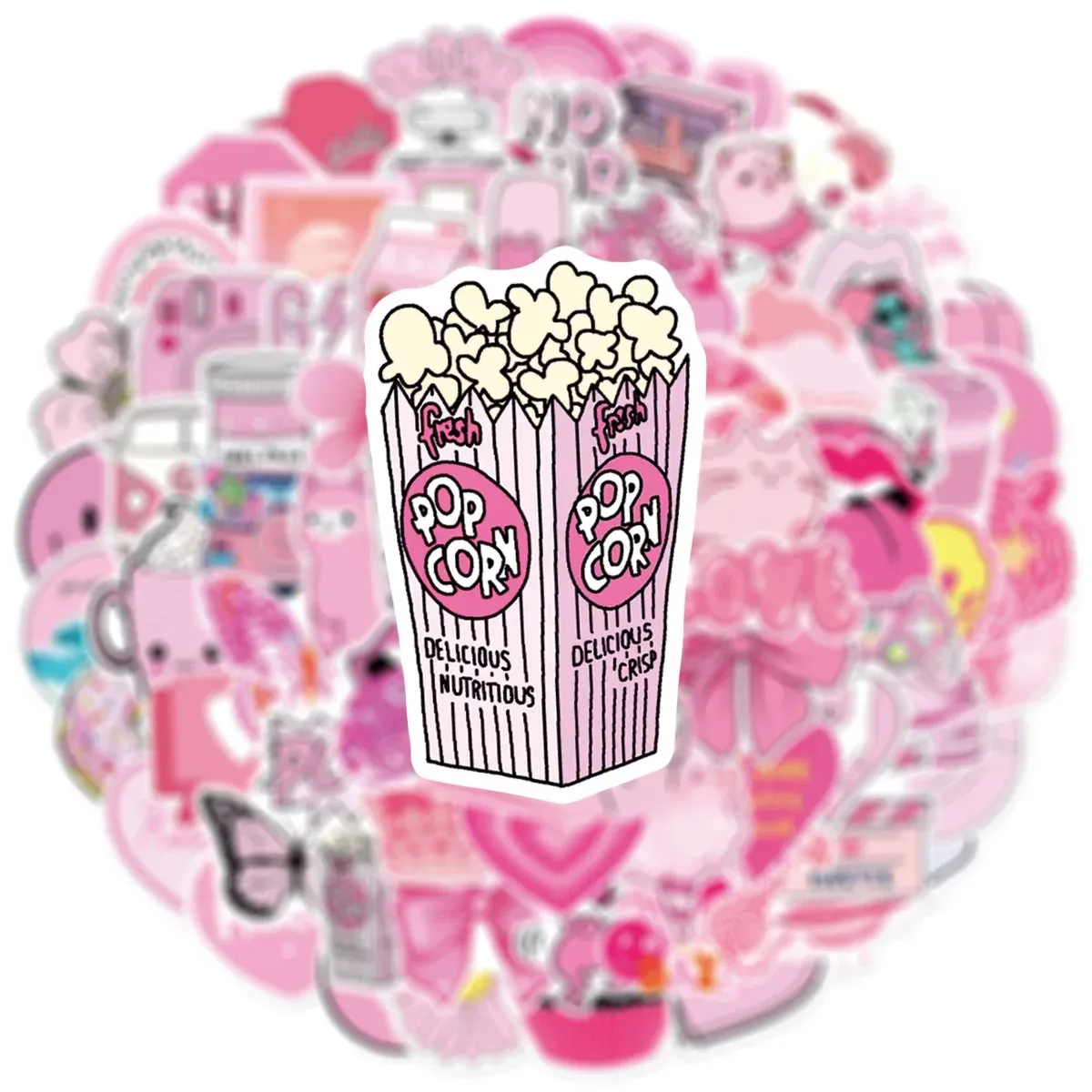 Pink VSCO Cute Girl Stickers Aesthetic