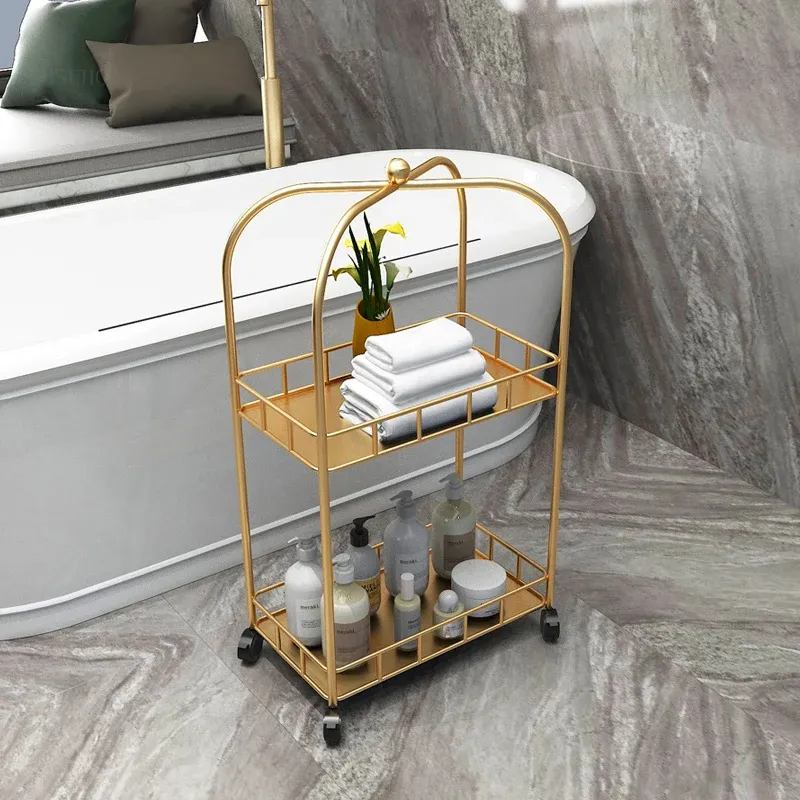 Keukeneilanden schoonheidswinkel plank licht licht luxe trolley wielnagelwinkel opslagrek