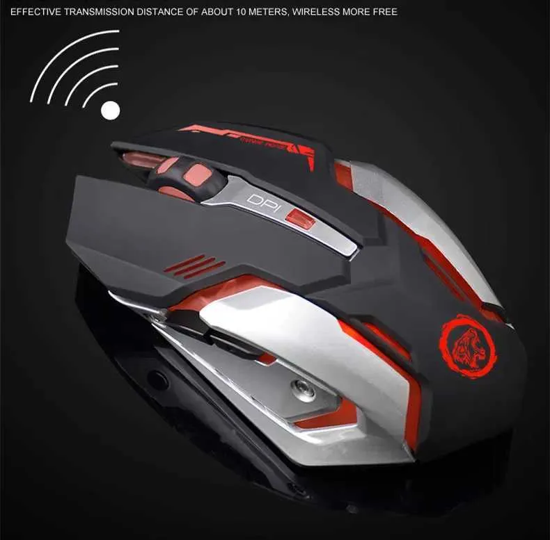 AZZOR Wireless Gaming Mouse: Rechargeable, 7-Color Breathing Backlight ...