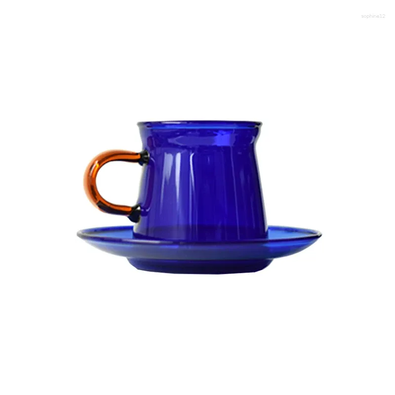 Casas de vino Taza de café de vidrio a múltiples colores para parejas de té bebidas tazas de tazas creatividad resistente al calor de bebidas saludables