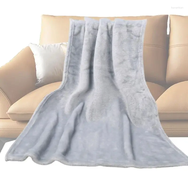 Couvertures à lancer doux couverture super flou et confortable flanelle 50x70 cm couleur unie durable pour canapé canapé-lit