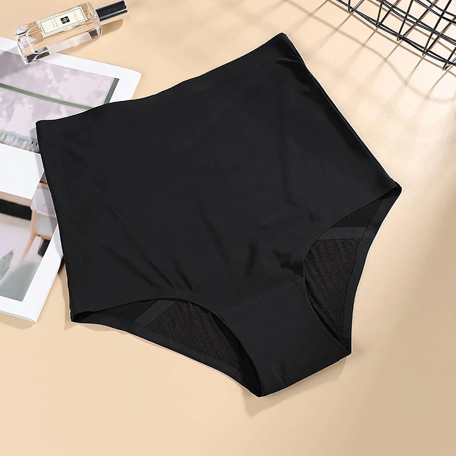 Plantiole menstruelle à l'épreuve des fuites femmes quatre couches menstrurielles culotte de taille haute durée de taille sous-vêtements anti-fuite s-xxl