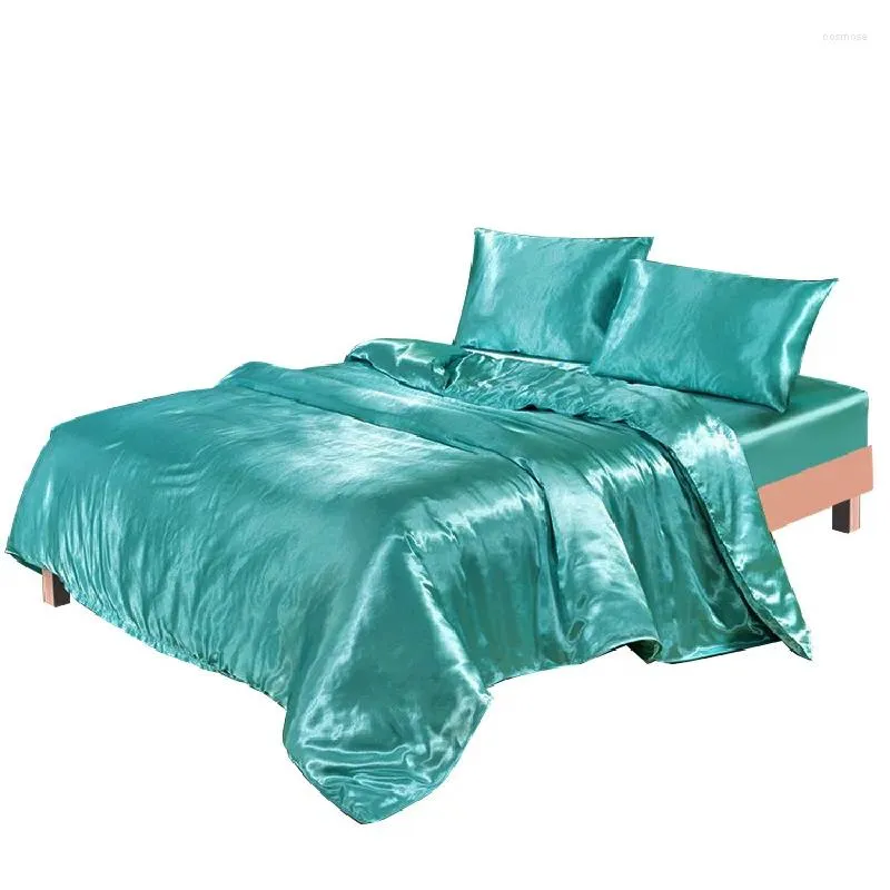 Bedding Sets Brand . Pure Color. Emulation Silk. Satin Drill. Bed Kit. High Quality. Soft. Comfortable. Simple And Luxurious. More Size.
