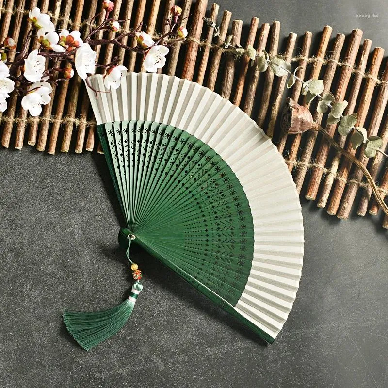 Dekoracyjne figurki chińskie składane fan klasyczne eleganty taniec hanfu ventilatore otwieranie i zamykanie gładko dłoni fani dłoni prezent urodzinowy Po