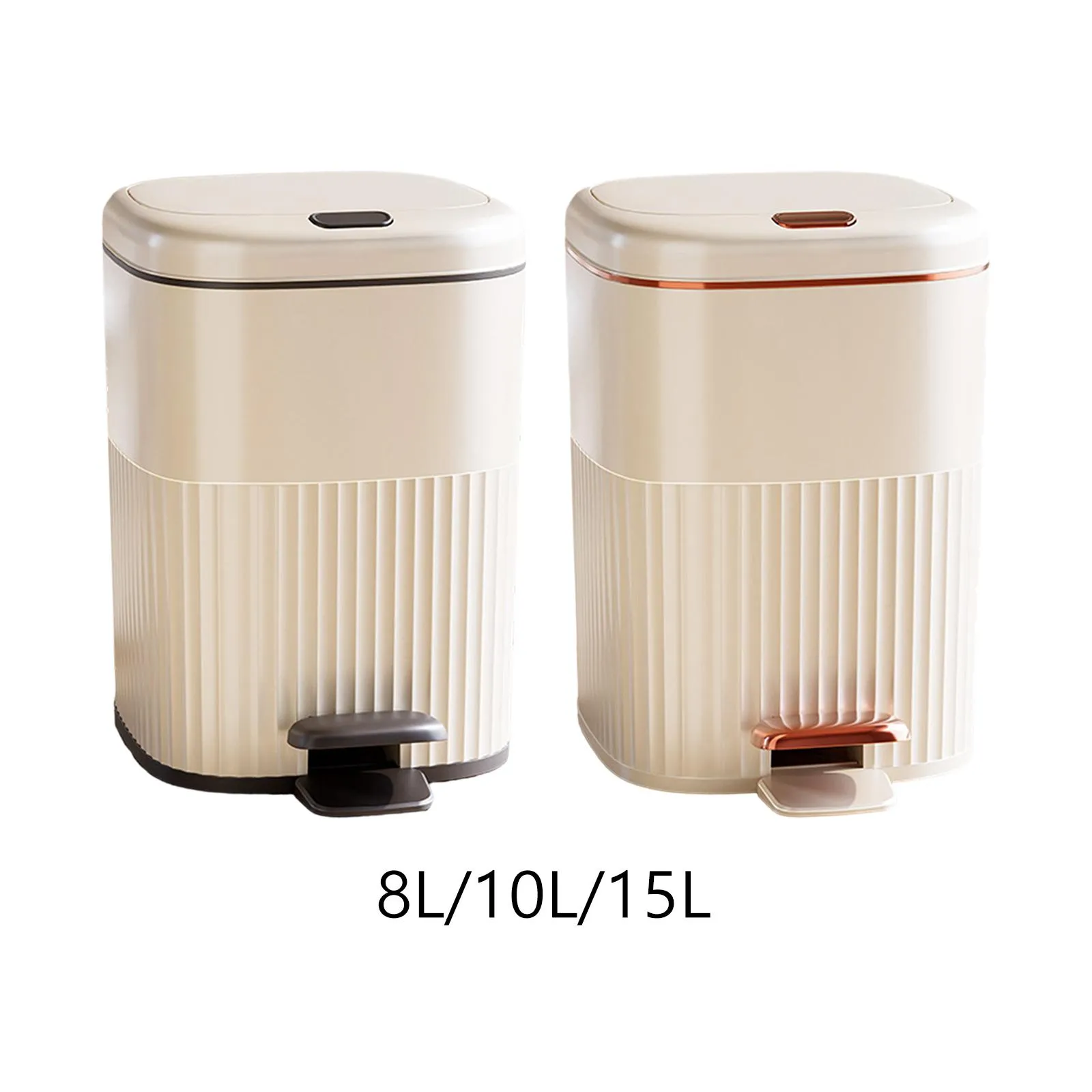 Step Trash Can with Lids Simple Foot Pedal Garbage Bin Garbage Container Bin for Study Toilet Entryway Laundry Room Home