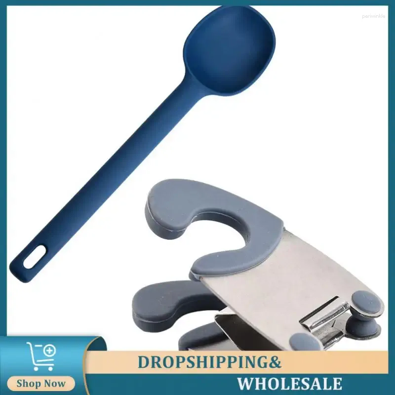 Cucchiai cucchiai non slip multifunzione agganciata per utensili da cucina accoglienti porta piatti facili da usare morsetti in gomma accessori di cottura