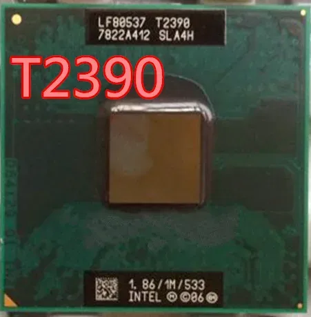 Processor Intel Pentium Dual Core T2390 T2390 1,86 GHz/ Notebook Processors Laptop CPU Socket P 478 Pin Computer kan werken