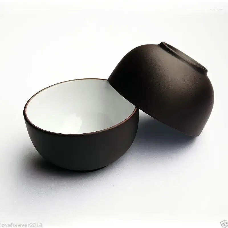 Cups Saucers 25ml 3pcs/Los Tradition Chinesische Kungfu -Teetasse Kultur mit dem yixen Zisha Mini Tragbares Reise -Teetasse -Set gekennzeichnet
