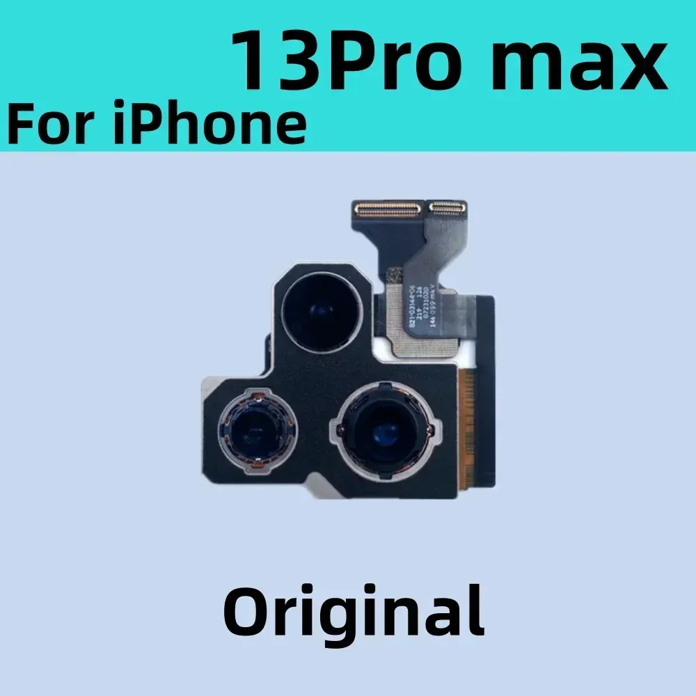 Original 100% Arbeit ohne reparierte Rückfahrkamera für iPhone11 12 13 Mini 14 plus 14Pro MaxWith Flash -Modul Sensor Flex Kabel