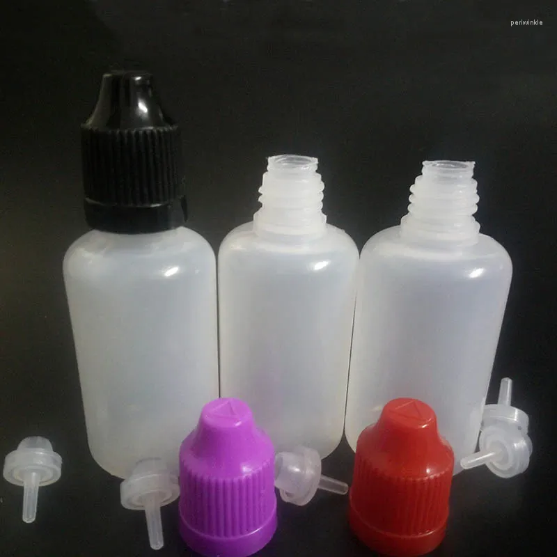 Storage Bottles 100pcs PE 30ml Plastic Dropper Bottle Empty E Liquid With ChildProof Caps For ELiquid Nail Gel