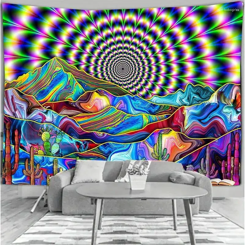 Tapisseries 3d Moon Forest Tapestry Wall Test suspendu boho esthétique chambre décoration chambre accessoires de maison