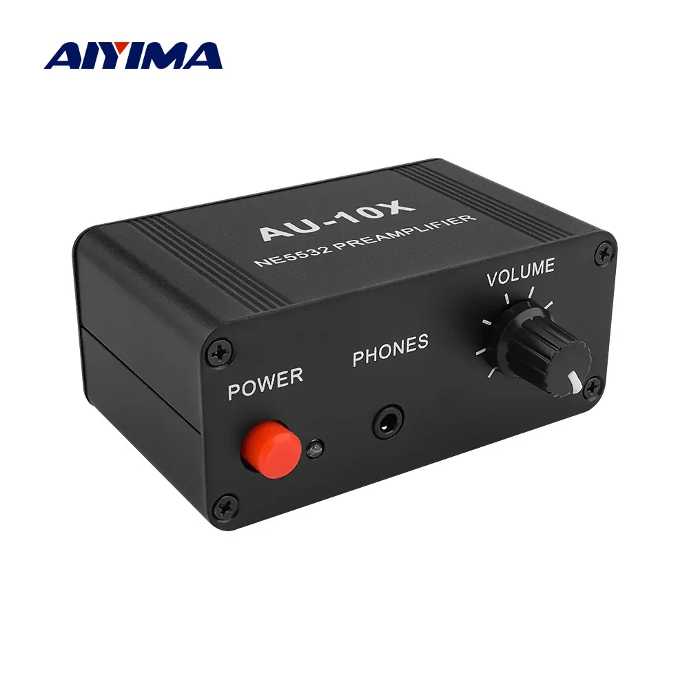 Förstärkare AIYIMA NE5532 Stereo Music Audio Signal Preamplifier hörlurar Pre amp Board Gain 20DB RCA 3,5 mm Volymkontrollton DC 12V