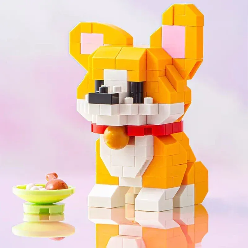 Loz Animal World Corgi Dog Hamster Dolphin Cat Penguin Rabbit Chicken Owl 3D Mini Diamond Blocks Bricks Building Gift No Box