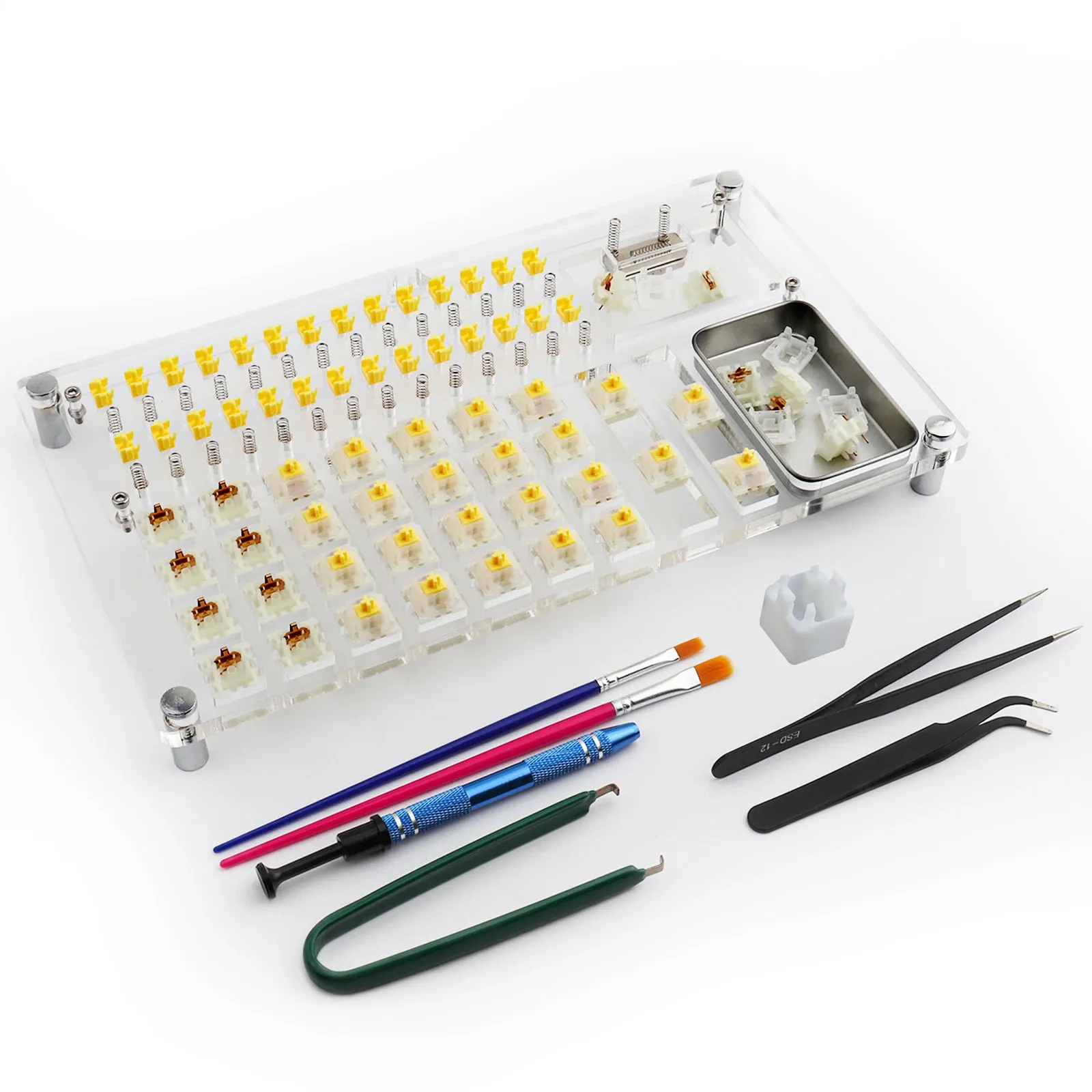 Acessórios Switch Tester Lubrificação Kit Pro para teclado mecânico personalizado Gateron Cherry Otemu Kailh Switches Placa lubrificante