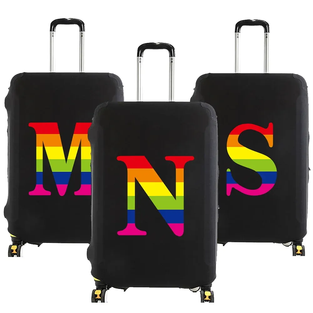 Luggage Cover Bag for Suitcases 18-32 in Fiber Blending Cloth Rainbow ...