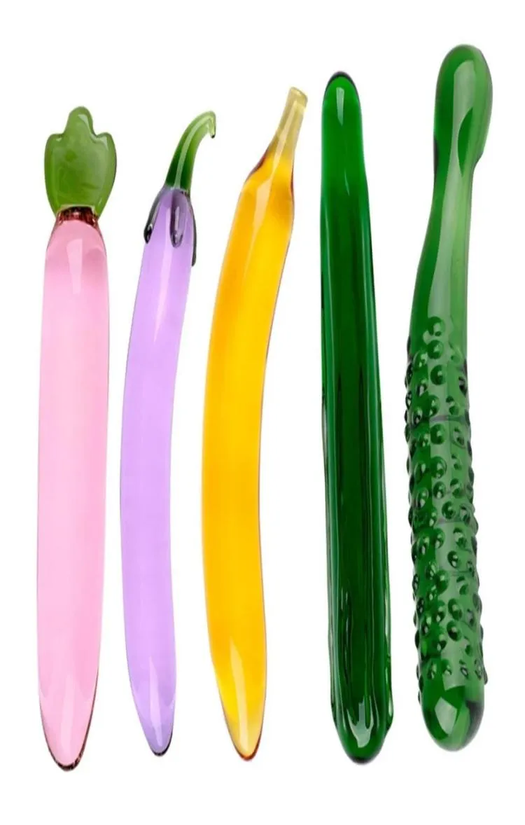 Groentevorm Glas Anale plug Beads Buttpluggen Heelstige kristallen dildo masturbator volwassen seksspeeltjes voor vrouw mannen prostaat MA5055477