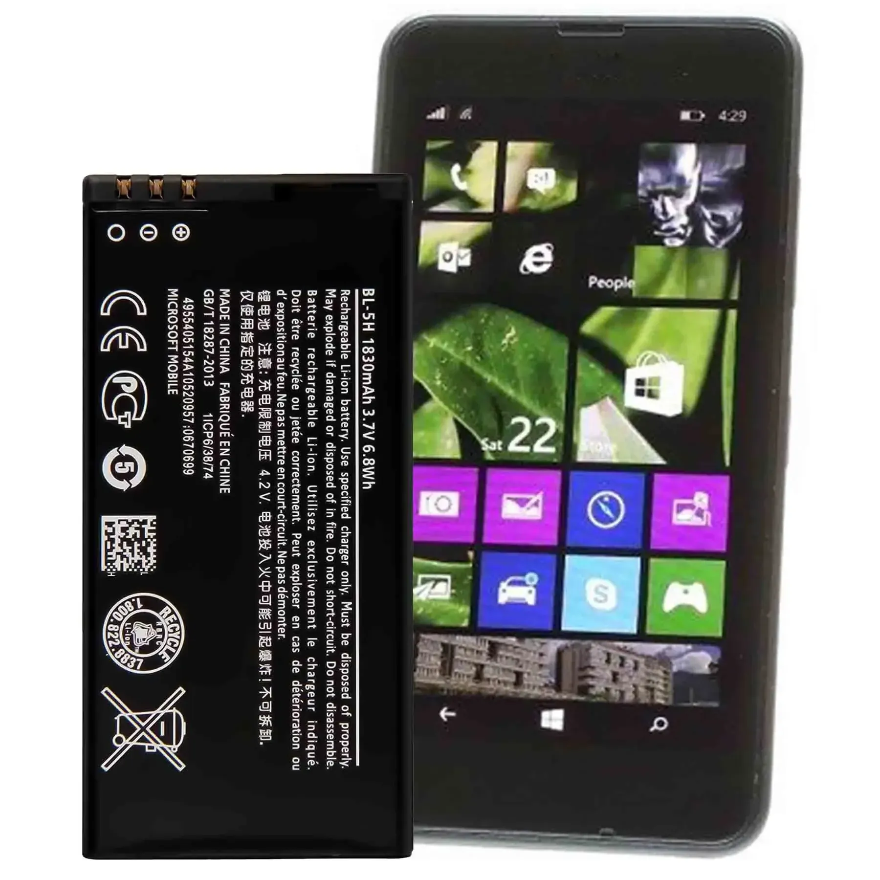 Batterie de remplacement de haute qualité pour Nokia Lumia 630 3G 630 DS 638 635 RM-978 RM-974 RM-975 Batteries de téléphone BL-5H