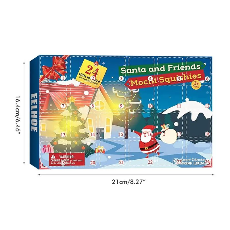 Nouveau compte à rebours de Noël Calendrier Santa Toys Toys Pack Special Sensory Advent Calendar Gift Box pour les enfants Expédition rapide