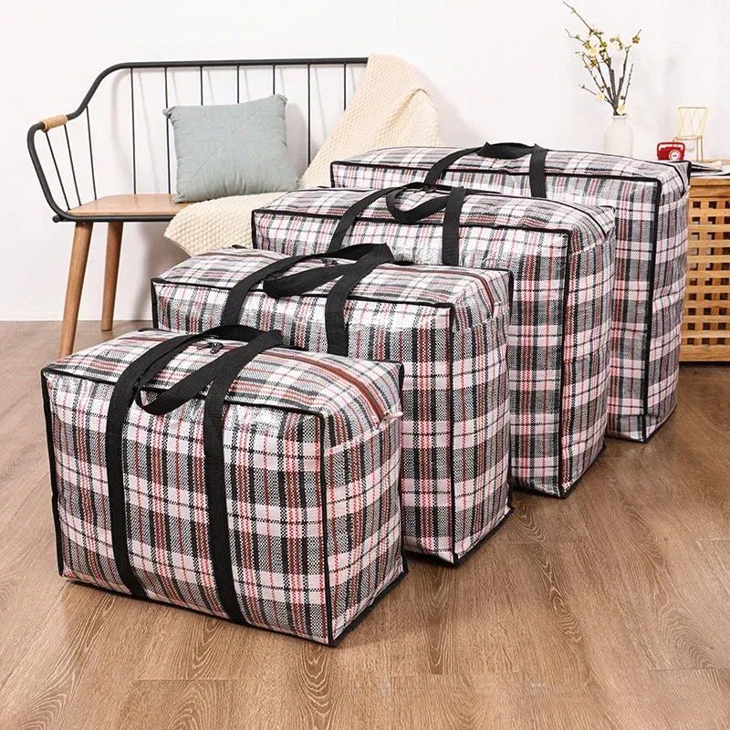 Multifunctional Woven Bag Thickened Luggage Packing Bag Super Large Capacity Waterproof Quilt Portable Storage Bag