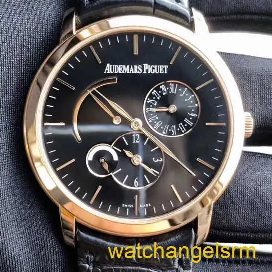 Schweizer AP -Handgelenk Wache Herren Automatische Maschinen 18K Roségold Dynamic Storage Watch